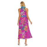 Women's Wrap Hem Belted Halter Dress -  Shop Unisex clothing and accessories online - KatsTreeHouse