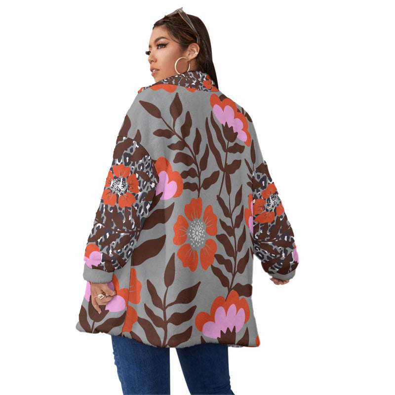 Women’s Borg Fleece Coat: Winter Comfort (Plus Size)